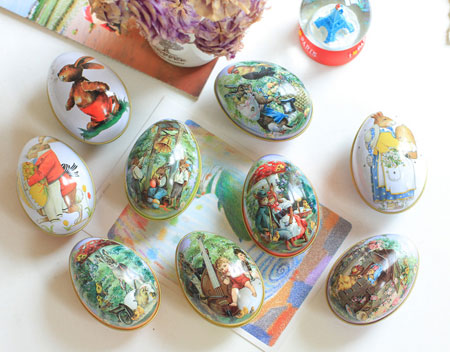 Сказочные оловянные пасхальные яйца Алисы в стране чудес для детей
